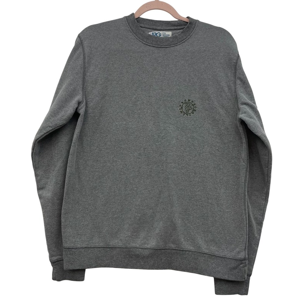Rowdy‎ Gentleman Crewneck Sweatshirt Gray Logo Mens Medium